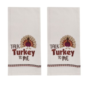 Split P Talk Turkey To Me Decorative Dishtowel Set of 2 - 1 of 3