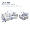 Kumasinova 88" Modern Chenille Sleeper Sofa with Sturdy Wood Frame & 2 Matching Pillows, Wide Living Room 3-Seater Sofa, Thickly Padded Seat - 4 of 4