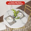 Round Dining Table Set for 2, Space-Saving Kitchen Table and Upholstered Chairs, Compact Modern Apartment Table and Chairs - 4 of 4