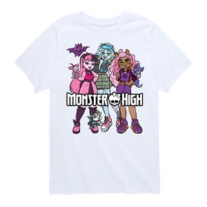 Boys' - Monster High - Group With Pets Short Sleeve Graphic T-Shirt - 1 of 4