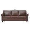 GDFStudio Amelie 83.86'' Mid-Century Modern 3-Seater Faux Leather Upholstered Sofa - 3 of 4