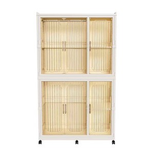 TiramisuBest Wardrobe Closet Organizer with 17 Magnetic Doors, 17 Cubes & 1 Hanging Rod, Includes 6 Hangers, Baby Clothes Storage Cabinet, White - 1 of 4