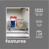 Glidez Multipurpose Chrome-Plated Steel Pull-Out/Slide-Out Storage Organizer for Under Cabinet Use - Chrome - 3 of 4