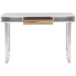 Metropolitan Computer Desk - FOX2203 - White/Chrome - Safavieh Couture - 1 of 4
