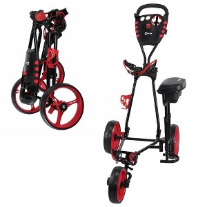 Ram Golf X-Pro Laser 3 Wheel Golf Pull Cart with Seat - 1 of 4
