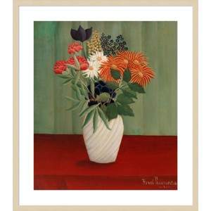 Amanti Art Bouquet De Fleurs by Henri Rousseau Wood Framed Wall Art Print - 1 of 4
