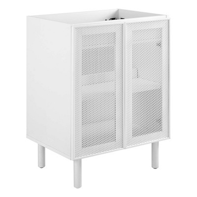 Modway Calla 24 in Perforated Metal Bathroom Vanity Cabinet (Sink Basin Not Included)