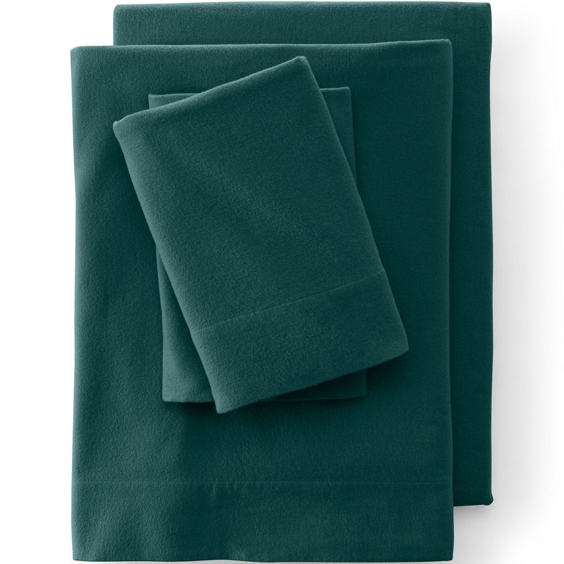 Lands' End Comfy Super Soft Cotton Flannel Bed Sheet Set - 5oz, 1 of 2