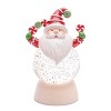 Christmas LED Snow Globe Set Santa With Peppermint Tree – 7.5in by Melrose - 2 of 3