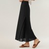 Anna-Kaci Women's Maxi Skirt with Sleek Straight Silhouette and Soft Pleated Side Panel Detail for Elegant Flowing Movement - 3 of 4
