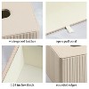 LunaLulinlk Tissue Box Cover Stylish PU Leather Rectangular Tissue Box Holder with Magnetic Bottom Cover (Beige Stria) - 3 of 4