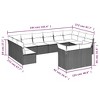 vidaXL 12 Piece Patio Sofa Set with Cushions - Beige and Cream Without Table - 3 of 4