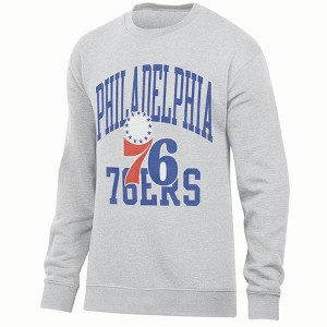 NBA Philadelphia 76ers Men's Ash Crew Neck Fleece Sweatshirt - XL