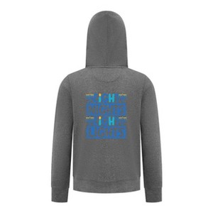 Everyday Kids Hanukkah Collection “Eight Nights Eight Lights” Zip Up Hoodie – Holiday Sweatshirt - 1 of 4