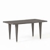 CAVINAS 59 Inch Rectangle Patio Table,Wicker Outdoor Dining Table with Tapered Legs,Patio Dining Table for 6 - 2 of 4