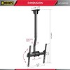 Promounts Ceiling TV Mount for TVs 32" - 65" Up to 88 lbs - 2 of 4
