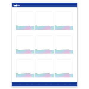 Avery Square Business Cards, Watercolors Design, 2.5" x 2.5", 90ct - 1 of 4