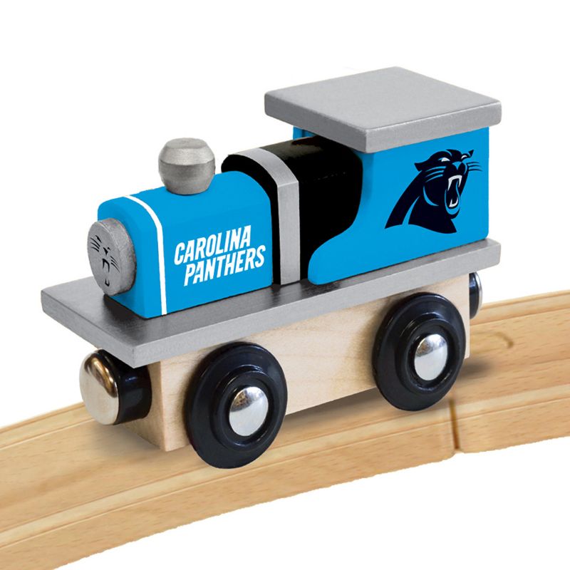 MasterPieces Officially Licensed NFL Carolina Panthers Wooden Toy Train Engine For Kids, 4 of 5