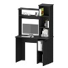 NicBex Home Office Desks Desk with Storage Office Home Desks Morden Study Writing Table with 4 Open Shelves and 1 Cabinet Door for Office Room - image 4 of 4