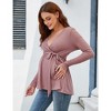 LXT- Maternity Shirts Maternity Tops Pregnancy Tunic Top - 4 of 4