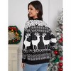Clearlove Women's Reindeer Print Button Front Cardigan Ribbed Knit Long Sleeve Christmas Cozy Holiday Sweater - 4 of 4