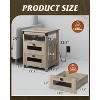 GALAXHERO Modern Farmhouse End Table – Nightstand with USB Charging Station, 2 Storage Drawers & Open Shelf - 2 of 4