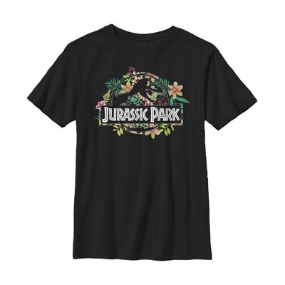 Boy's Jurassic Park Tropical T-rex Silhouette T-shirt : Target