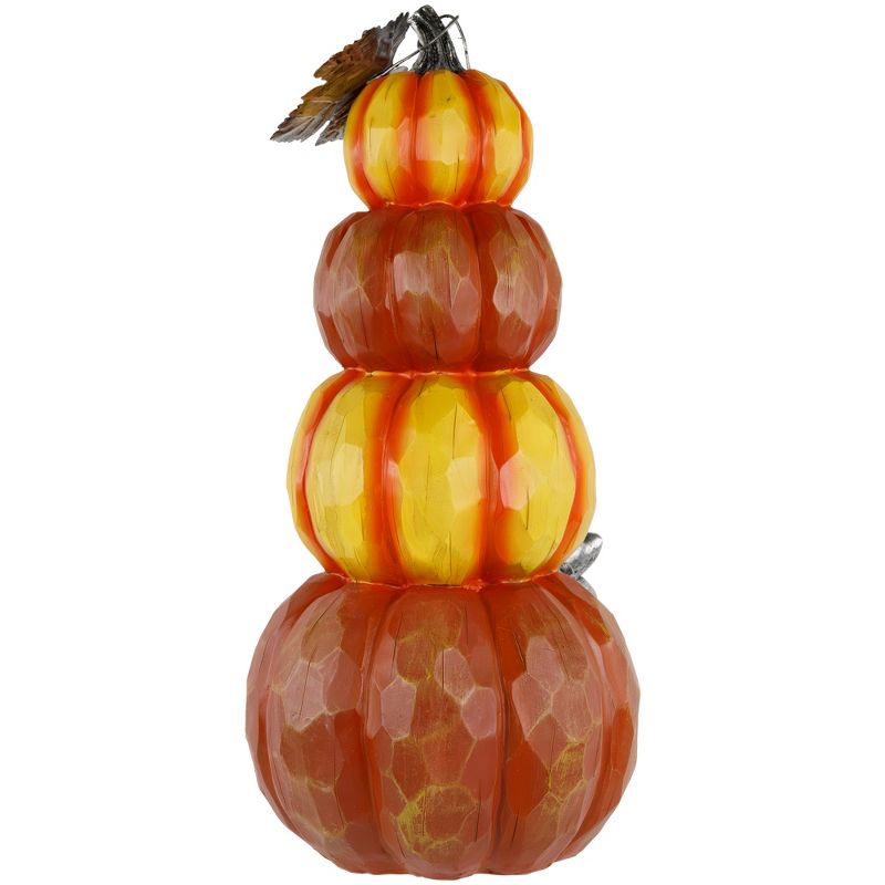 Northlight 18.25” Stacked Pumpkins 'Happy Harvest' Fall Outdoor Decoration, 5 of 7