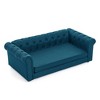 Sapphtopaz Elegant Dog Bed for Dogs with Backrest Elevated Dog Sofa Bed with Soft and Thick Cushion Cute Dog Couch - 2 of 4