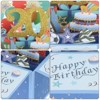 Unique Bargains 3D Pop-Out Gold Foil Birthday Card with Greeting Card and Envelope - 3 of 4