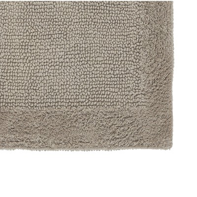 Luxurious Beige Cotton Tufted Reversible Bath Runner Rug