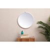 Elegant Lighting Metal frame round mirror with decorative hook 18 inch in Blue - 2 of 4