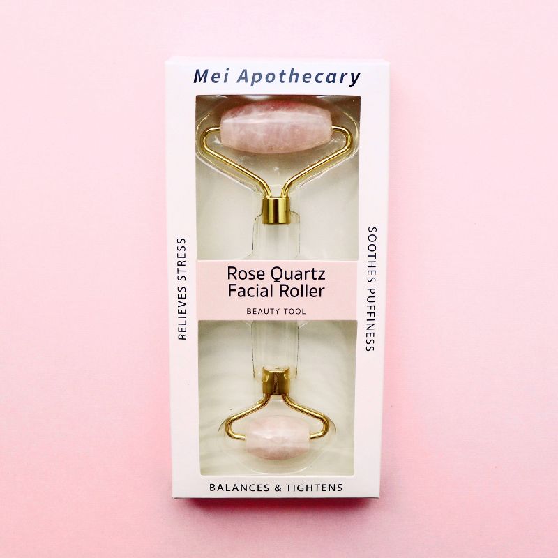 Mei Apothecary Rose Quartz Facial Roller Beauty Tool - 1ct, 3 of 7
