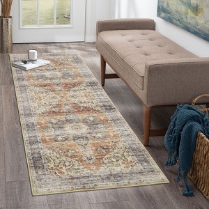 Area Rug, Machine Washable Rug, Stain Resistant Non-Slip Kitchen Rug, Traditional Distressed Accent Rug, Vintage Carpet for Bedroom, Dining Room - 1 of 4