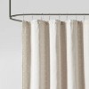 LunaLulinlk Woven Clipped Solid Shower Curtain - 3 of 4