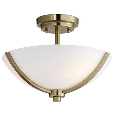 Maxim Lighting Deven 3 - Light Semi-Flush Mount in  Satin Brass