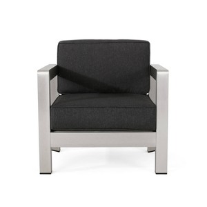 Christopher Knight Home Aviara Outdoor Club Chair with Aluminum - 1 of 4