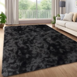 Fluffy Bedroom Area Rug Washable Soft Shag Large Living Room Rug with Non-Slip Backing Plush Fuzzy Nersery Modern Solid Color Throw Carpet - 1 of 4