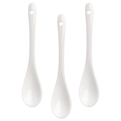 White Ceramic Condiment Jars with Bamboo Lids and Tray