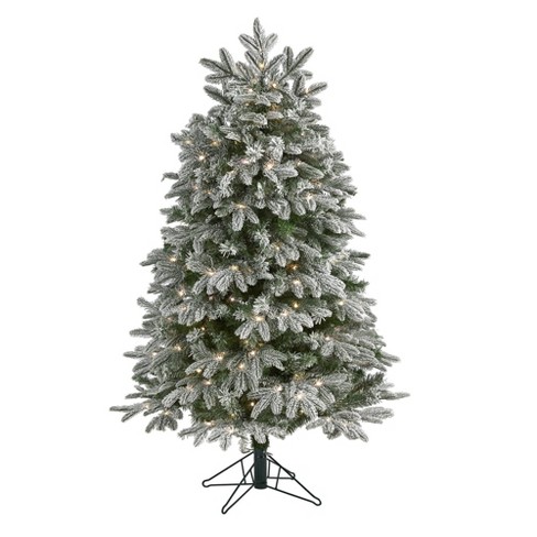 Nearly Natural Inc 5' Flocked Grand Northern Rocky Fir Artificial