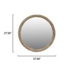 Lyngins Vintage Round Bathroom Mirrors,Distressed Wood Beaded Frame Wall Mirrors,Vanity Mirrors for Bathroom,Bedroom - 3 of 4