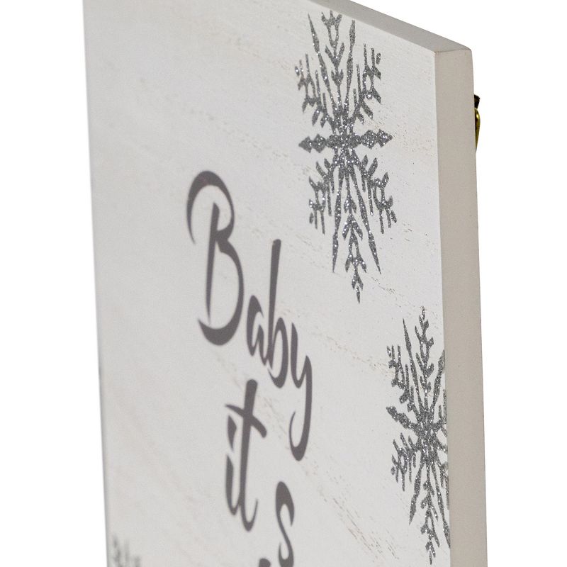 Northlight 11.75" Glittered "Baby It's Cold Outside" Christmas Wall Sign, 4 of 6