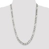 Black Bow Jewelry Mens 8.75mm Sterling Silver Solid Figaro Anchor Chain Necklace - 2 of 4