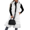 Imily Bela Womens Long Puffer Vest Hooded Sleeveless Winter Coats Quilted Warm Zip Up Padded Outerwear - 2 of 4