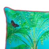 26" x 14" Butterfly Palm Oblong Patio Throw Pillow - New York Botanical Garden: Mosaic Design, Embroidered, UV Resistant - 2 of 4
