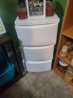 Iris 3 Drawer Plastic Storage Chests White : Target