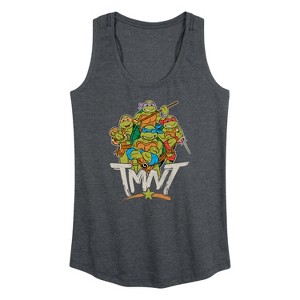 Women's - Teenage Mutant Ninja Turtles - Rebel Road Group Graphic Racerback Tank - 1 of 4
