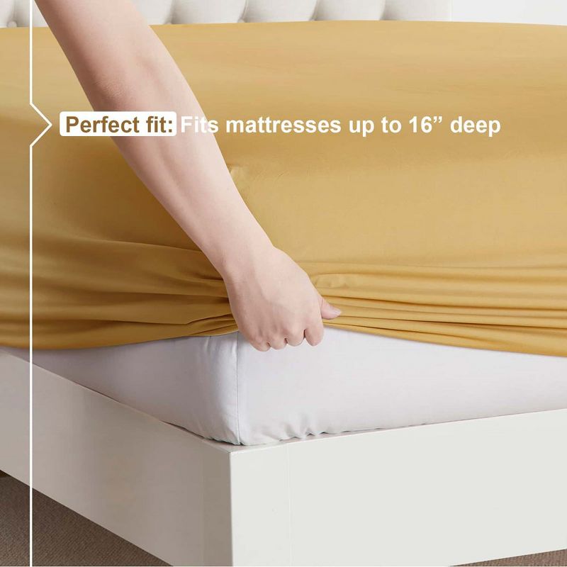 Nestl Double Brushed Microfiber Bed Sheet Set, 4 of 9