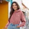 Dalix Salty Embroidery Fleece Hoodie Cropped Long Sleeve Drawstring Fall Spring Womens - 3 of 4