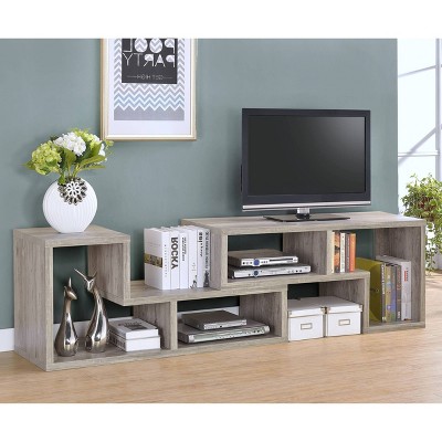 Pearl Silver Geometric Modular Bookcase TV Stand